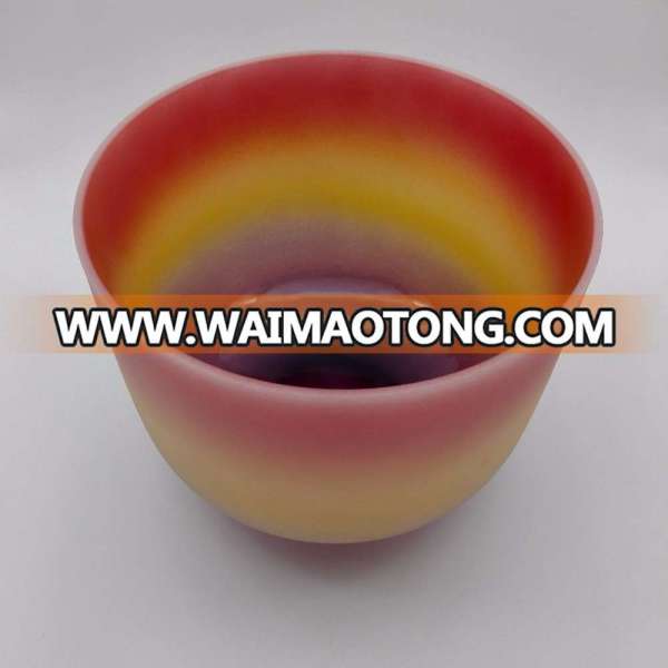 Trade Assurance Frosted Rainbow Quartz Crystal Singing Bowls for wholesale